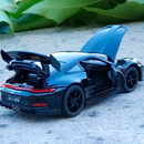 Miniatura Porsche 911 GT3 Preta em Metal 1:32