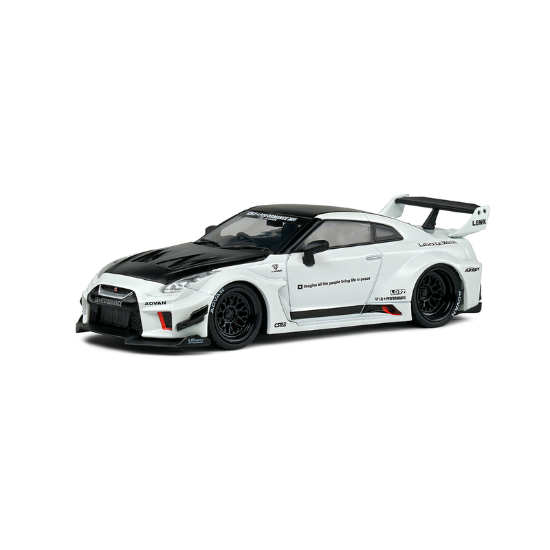 Miniatura Nissan GTR R35 LB Silhouette 1:43 Solido Branco