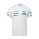 Camisa Polo Fernando Alonso Aston Martin 2024 Branca