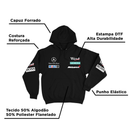 Moletom Canguru Mclaren West Mercedes Retrô Preta