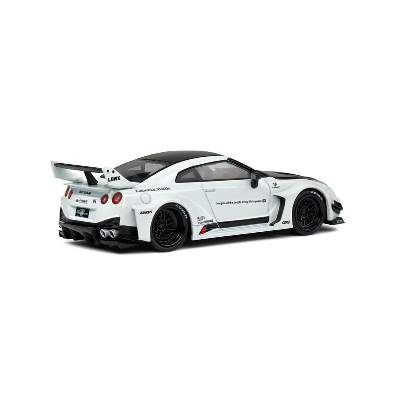 Miniatura Nissan GTR R35 LB Silhouette 1:43 Solido Branco