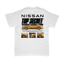 Camiseta Nissan Skyline GT-R R34 TOP SECRET V1 Branca