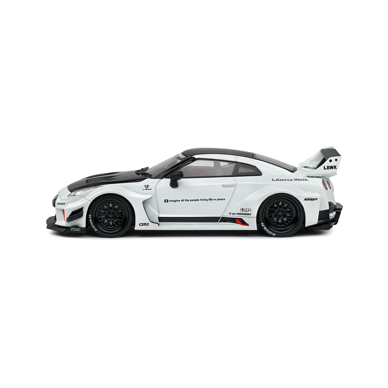 Miniatura Nissan GTR R35 LB Silhouette 1:43 Solido Branco