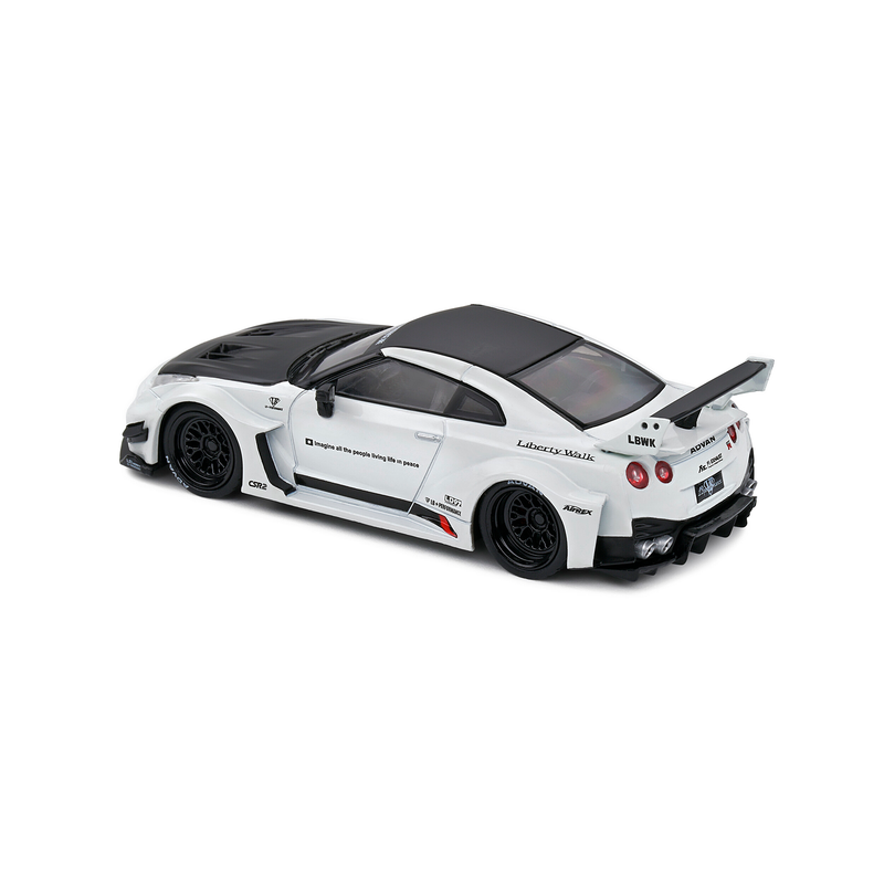 Miniatura Nissan GTR R35 LB Silhouette 1:43 Solido Branco