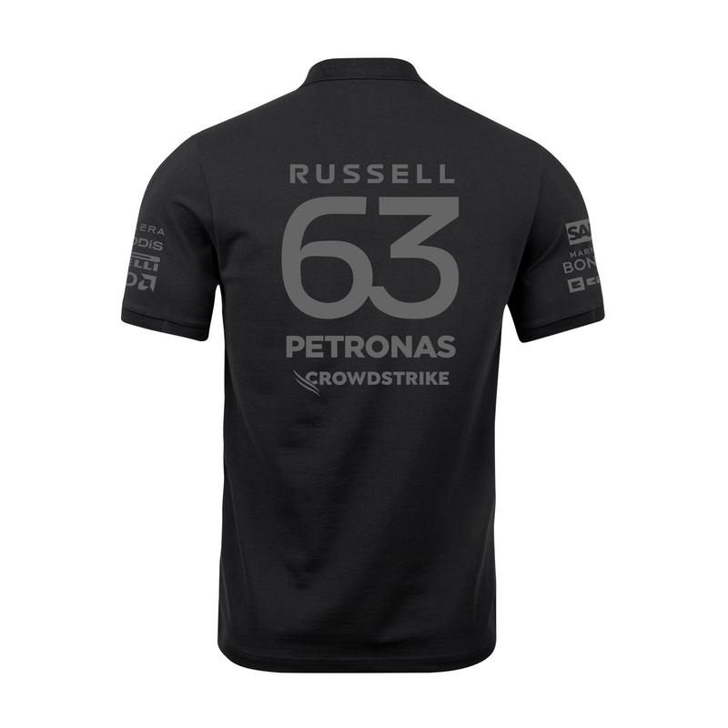 Camisa Polo George Russell Mercedes 2024 All Black