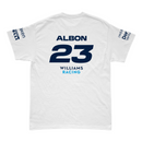 Camiseta Algodão Alex Albon Williams 2024 Branca