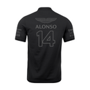 Camisa Polo Fernando Alonso Aston Martin 2024 All Black