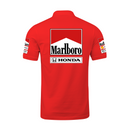 Camisa Polo Mclaren Marlboro Retrô Anos 90 Vermelha
