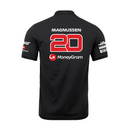 Camisa Polo Kevin Magnussen Haas F1 2024 Preta