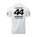 Camisa Polo Lewis Hamilton Mercedes 2024 Branca