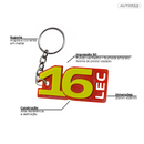 Chaveiro 3D Charles Leclerc 2025 Vermelho e Amarelo