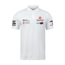 Camisa Polo Kevin Magnussen Haas F1 2024 Branca