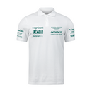 Camisa Polo Lance Stroll Aston Martin 2024 Branca
