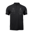 Camisa Polo Lewis Hamilton Mercedes 2024 All Black
