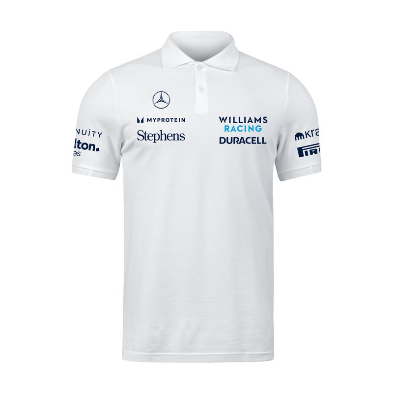 Camisa Polo Alex Albon Williams 2024 Branca