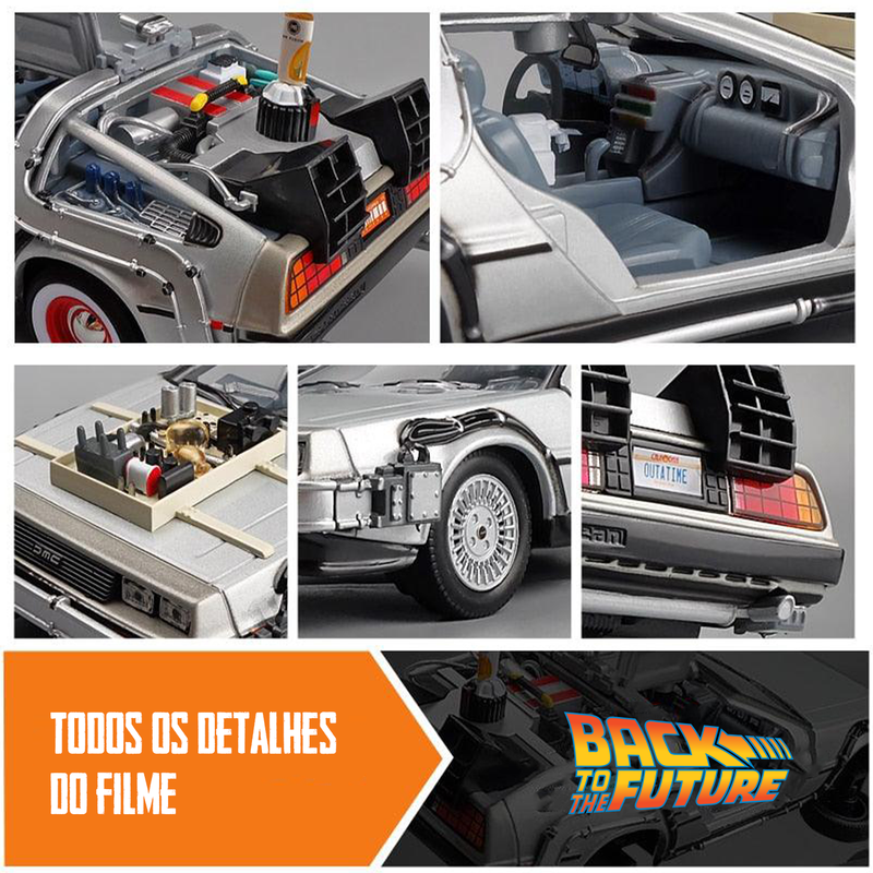 Miniatura Delorean Carro De Volta Para o Futuro 1:24