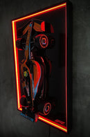 Quadro Light F1 Com Led Multicores + Miniatura F1 Escala 1/10