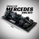 MINIATURA F1 MERCEDES AMG W11 / L. HAMILTON - ESCALA 1:10 COM 53CM