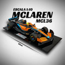 MINIATURA F1 MCLAREN MCL36 / L. NORRIS - ESCALA 1:10 COM 53CM
