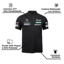 Camisa Polo Mclaren West Mercedes Retrô Preta
