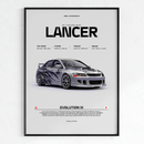Quadro Decorativo Mitsubishi Lancer Evo IX - GTSQ9