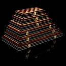 Tabuleiro de Xadrez 3 em 1 em Madeira Dobrável